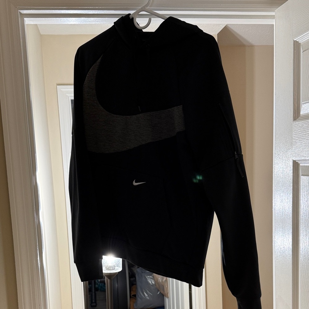 Nike Black and Gray Hoodie with Swoosh